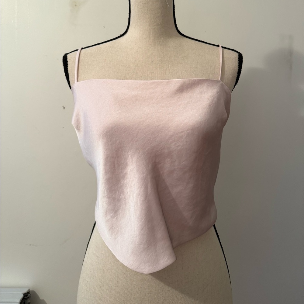 Aritzia Sunday Best Light Pink Elektra Satin Camisole